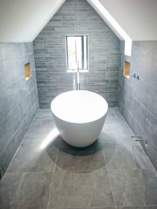 Bathroom walls and floor porcelain tiles